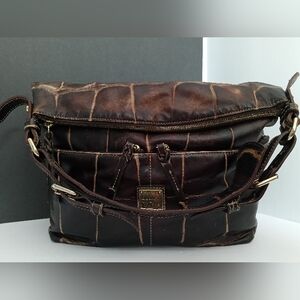 Dooney & Bourke Brown Leather Tote/Purse with Shoulder Strap